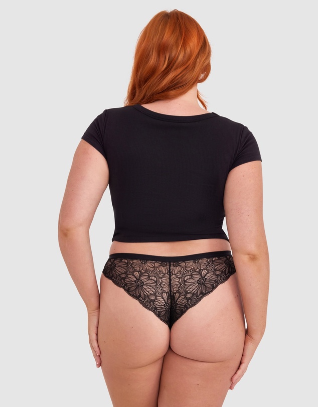 Bras N Things - Susannah Brazilian Knicker - Black