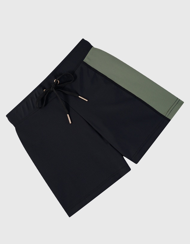 Aqua Blu Kids - Building Blocks Black Lycra Swim Shorts - Kids