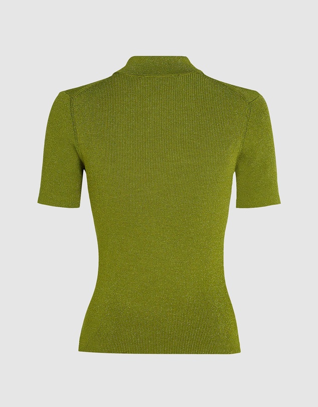 Karl Lagerfeld - Lurex Knit Polo Shirt