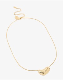 Lovisa - Waterproof Gold Plated Stainless Steel Pebble Pendant Necklace