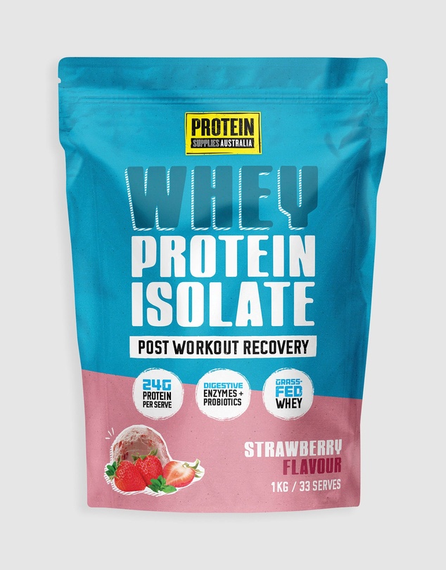 Protein Supplies Australia - Strawberry WPI (Whey Protein Isolate) - 1kg