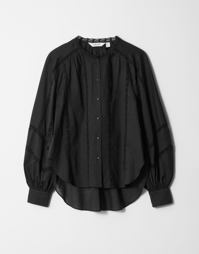 & Other Stories - Voluminous Lace-Trimmed Blouse