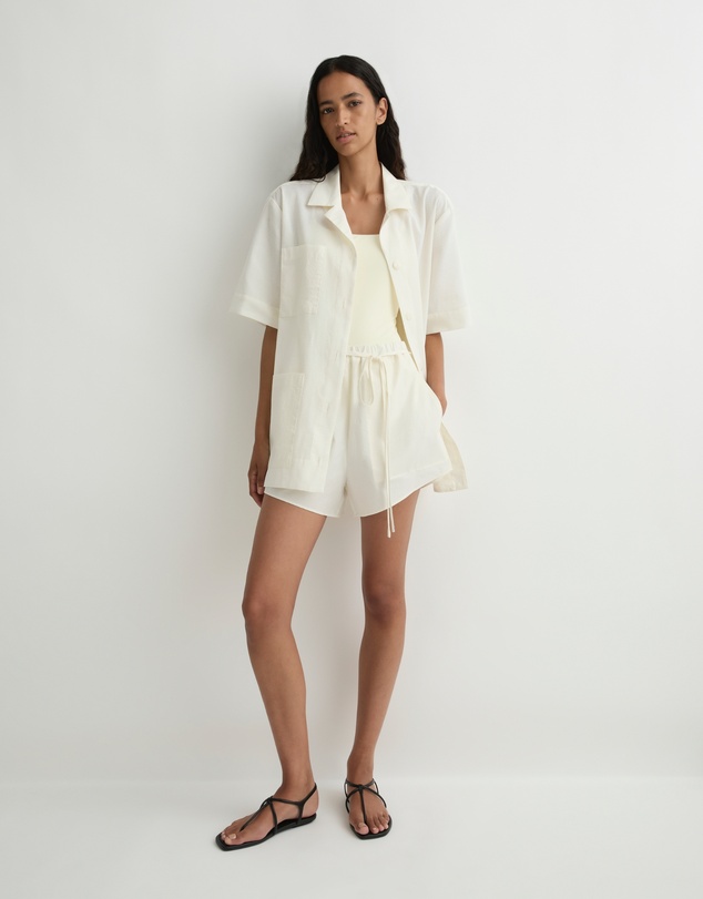 BONDI BORN - Noosa Mini Tee Dress - Natural