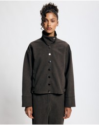 Lover - Lucinda Suede Look Funnel Neck Jacket