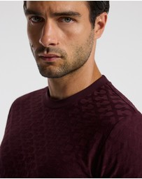 Calibre - Monogram Jacquard T-shirt Oxblood