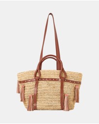 Camilla - Raffia Tote With Tassels