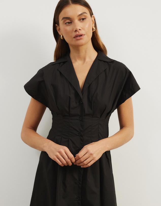 Atmos&Here - Marcy Pin Tuck Midi Dress