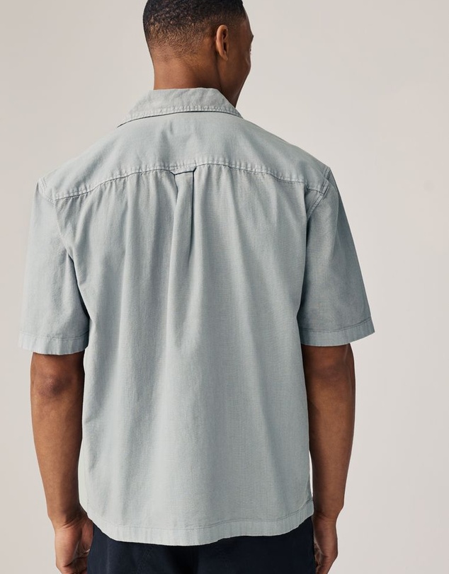 NEXT - Linen Blend Short Sleeve Shirt with Cuban Collar