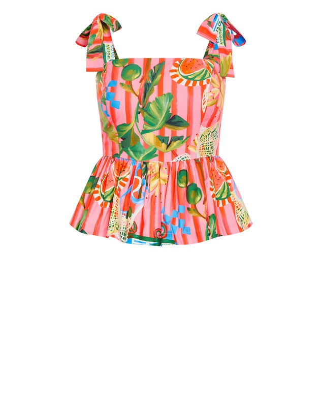 City Chic - Isabel Print Top - Pink