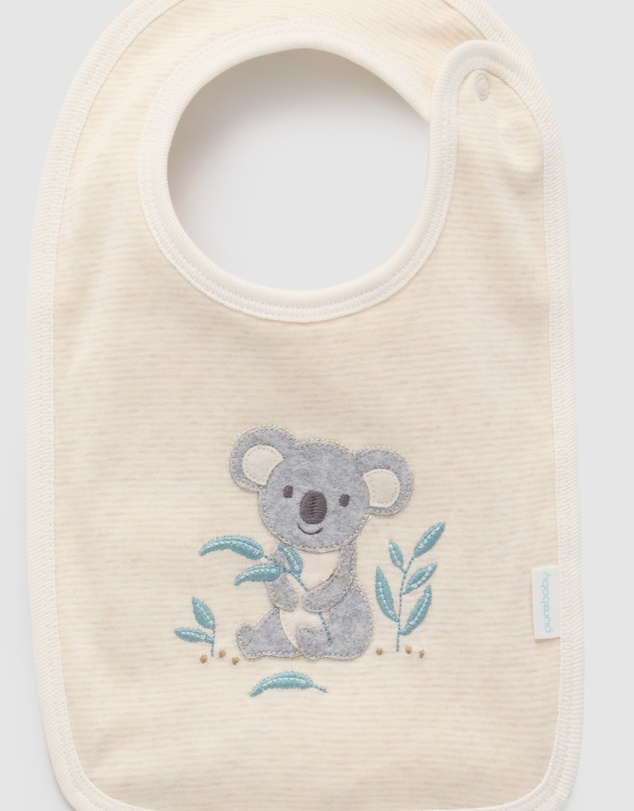 Purebaby - Zip Growsuit & Reversible Bib Set