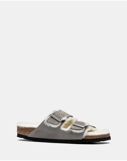 Birkenstock - Arizona Shearling Suede Leather Regular - Unisex