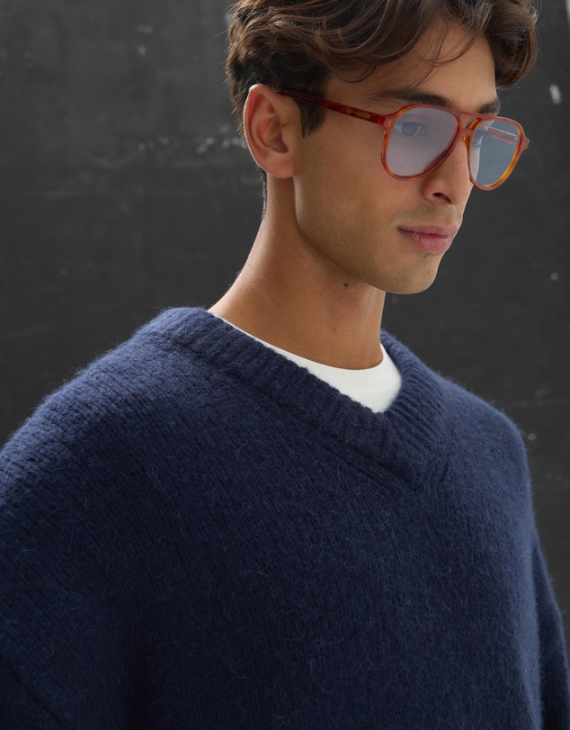 AERE - Wool Blend Slouched V-Neck Jumper