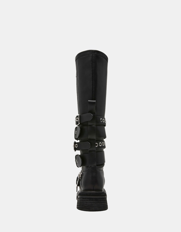 Steve Madden - Kannonball Black Leather Boots