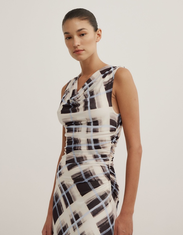 Witchery - Ruched Cowl Mesh Dress
