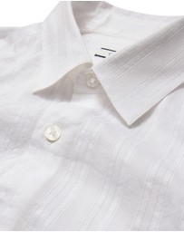Calibre - Sheer Striped Short Sleeve Shirt White