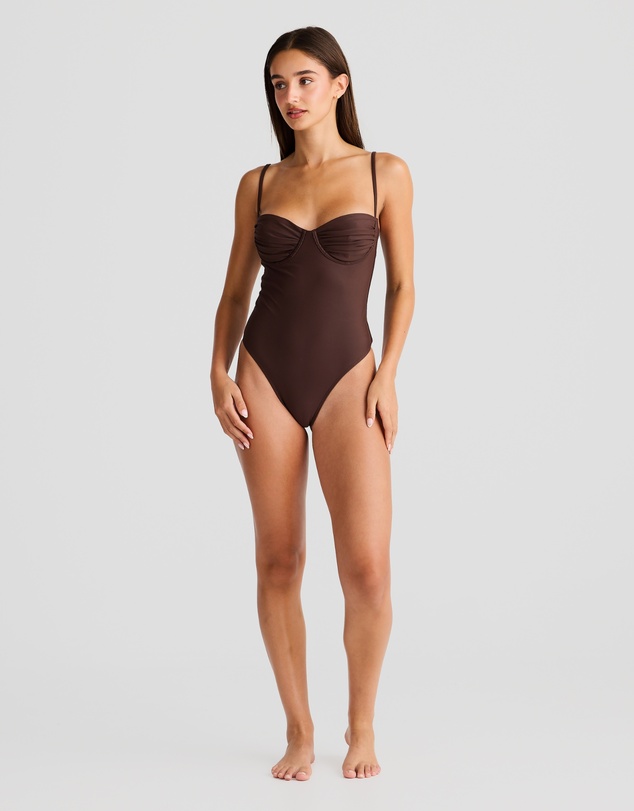 Vacay Swimwear - Paros One Piece Chocolate