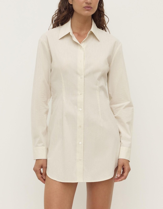 Assembly Label - Marina Stripe Long Sleeve Shirt Dress
