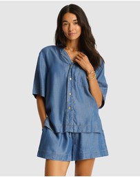 Sea Level Australia - Denim Surf Bowling Shirt