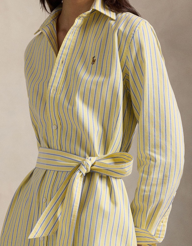 Polo Ralph Lauren - Striped Cotton Oxford Belted Shirtdress