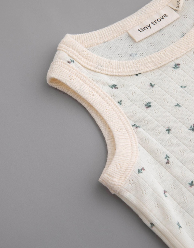 Tiny Trove - Luca Cotton Rib Pointelle Bodysuit - Babies