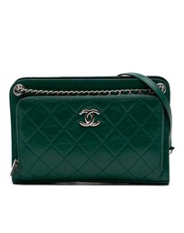 Pre-Loved by Azura Reborn - Pre-Loved CC Quilted Crinkled Calfskin Front Pocket Crossbody