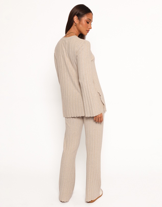 Petal & Pup - Silvie Long Sleeve Knitted Set - Oatmeal