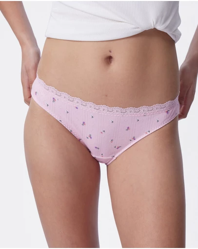 Bras N Things - Alba Brazilian Knicker - Print Ditsy Floral