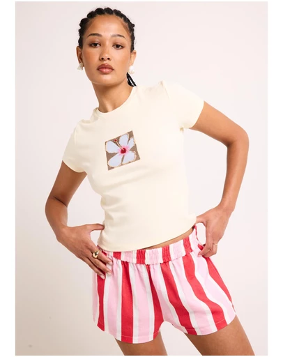 Subtitled - Hibiscus Hideaway Baby Tee