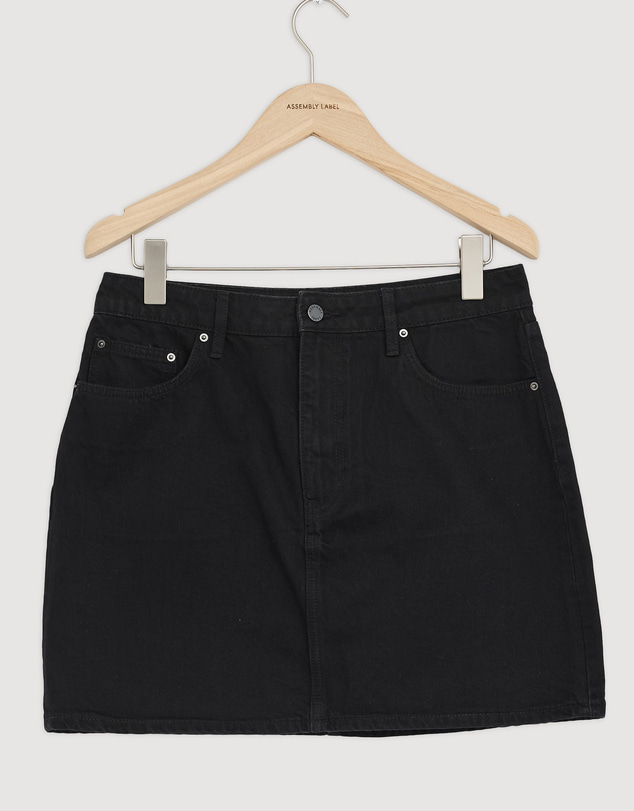 Revibe - Repaired Assembly Label Womens Denim Mini Skirt - AU 32