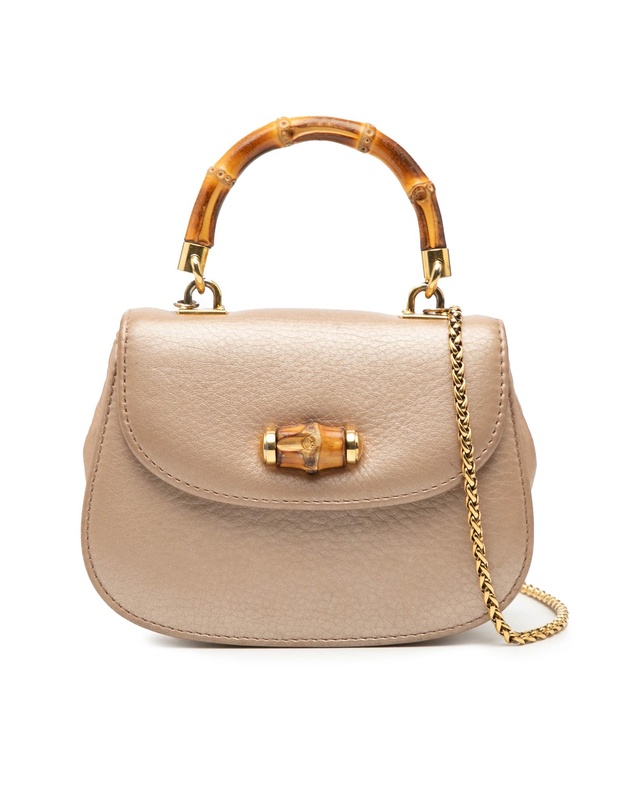 Pre-Loved by Azura Reborn - Pre-Loved Mini Metallic Leather Bamboo Night