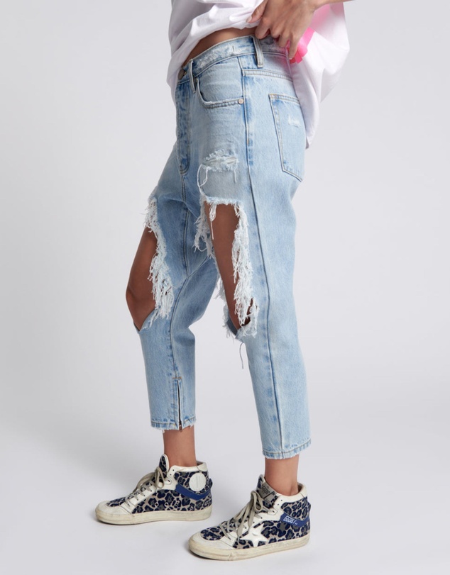 ONE TEASPOON - Fleetwood Kingpins Cropped Boyfriend Jeans