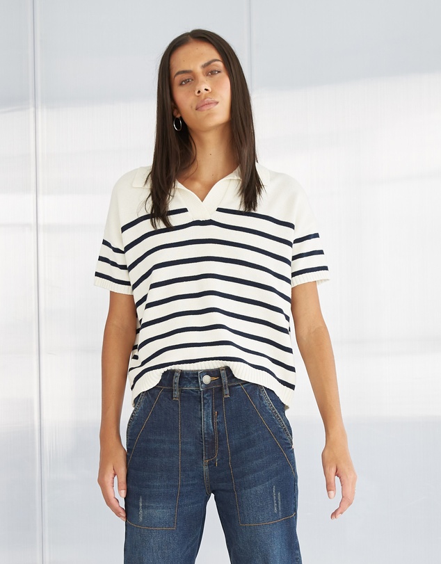 DRICOPER DENIM - Darra Cotton Polo Sweater