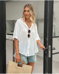 Esther & Co - Fraise Top - White