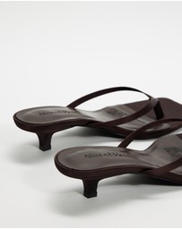 Atmos&Here - Oceane Satin Kitten Heel Sandals