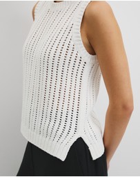 Country Road - Australian Good Earth Cotton Pointelle Knit Tank