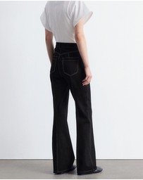 & Other Stories - Flared Topstitched Trousers