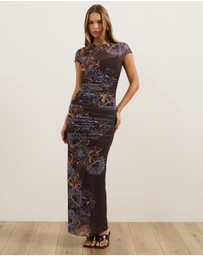 Atmos&Here - Elsie Mesh Cap Sleeve Maxi Dress