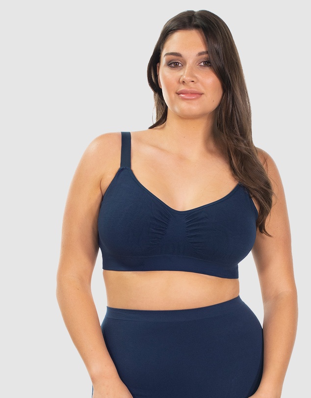 B Free Intimate Apparel - Wire-free Bamboo Padded Bra (B-C-D-DD-E-F-G-H) Cup