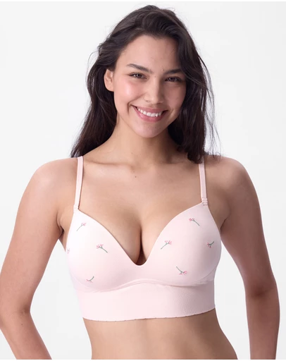 Bras N Things - Wispy Bloom Wirefree Lightly Lined Bra - Nude 1