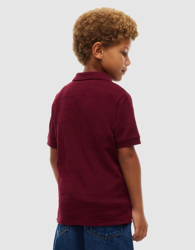 Tommy Hilfiger - Textured Jersey Brand Polo SS - Kids
