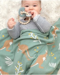 Living Textiles - Australiana Jacquard Blanket - Kangaroo