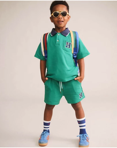 Huxbaby - Collegiate Pique Polo - Babies-Teens