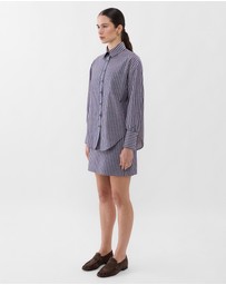 Farage - Chambray Stripe Oversized Shirt