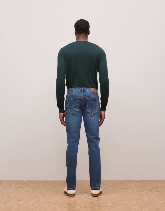 Trenery - Modern Slim Mid Wash Jean in Indigo Blue