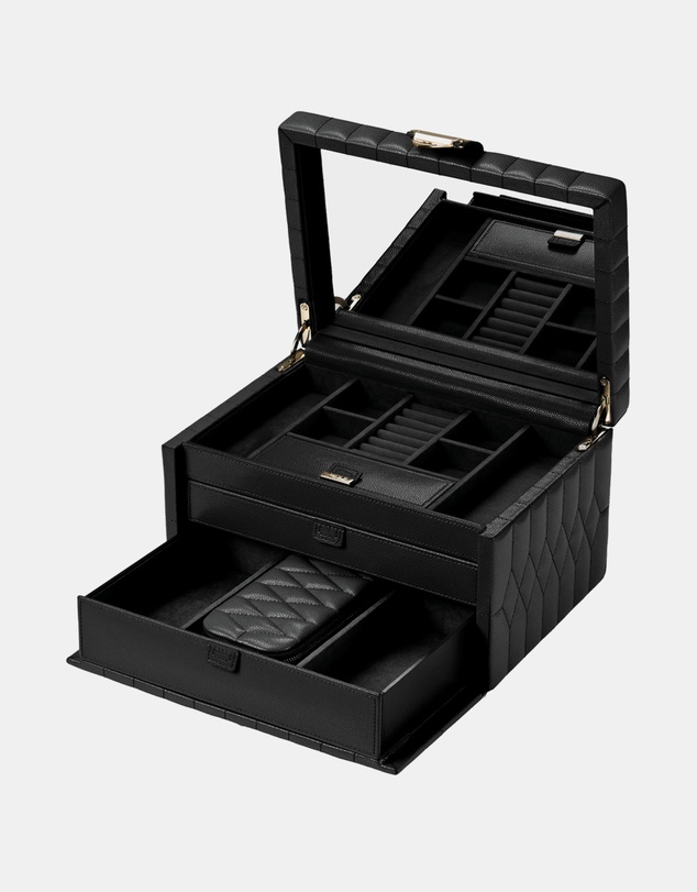 Wolf - WOLF Lauren Medium jewellery Box Black