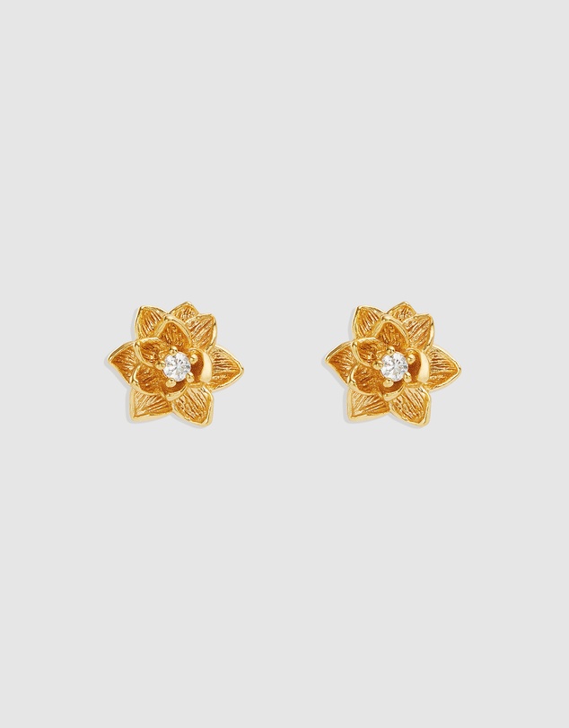By Charlotte - Bloom Within Lotus Stud Earrings