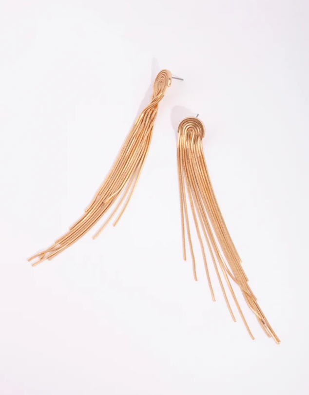 Lovisa - Gold Waterfall Cup Chain Earrings