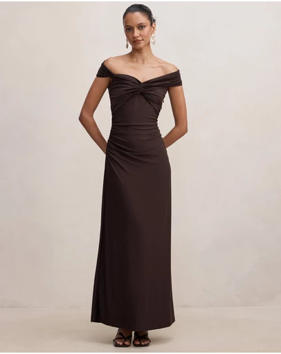 Forever New Petite - Daisy Petite Bardot Neck Maxi Dress