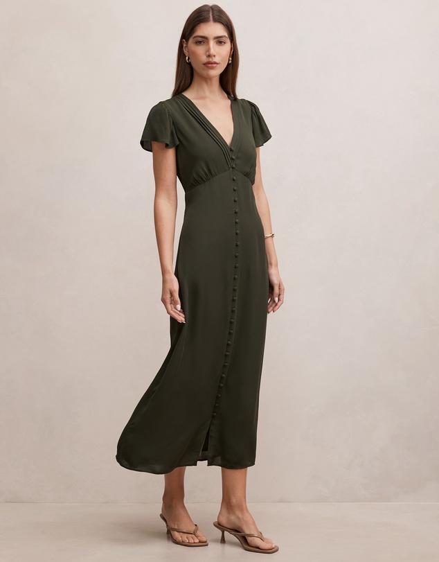 Forever New - Ardelia Flutter Sleeves Midi Dress