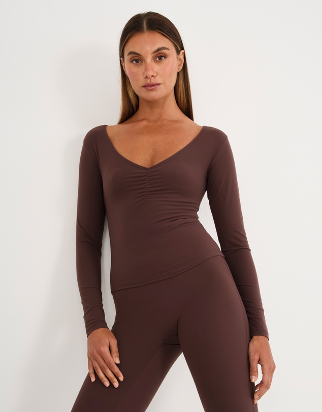 All Fenix - ALLFENIX CloudCore Lite Ruched V-Neck Long Sleeve